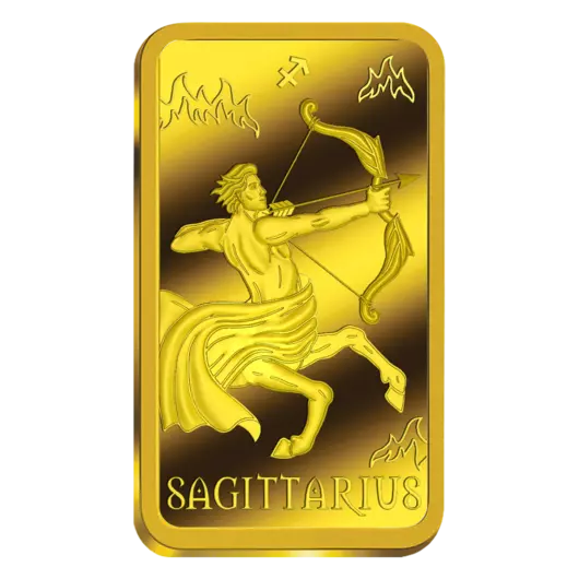 Znamení Střelec 2025 pamětní cihlička z ryzího zlata Proof