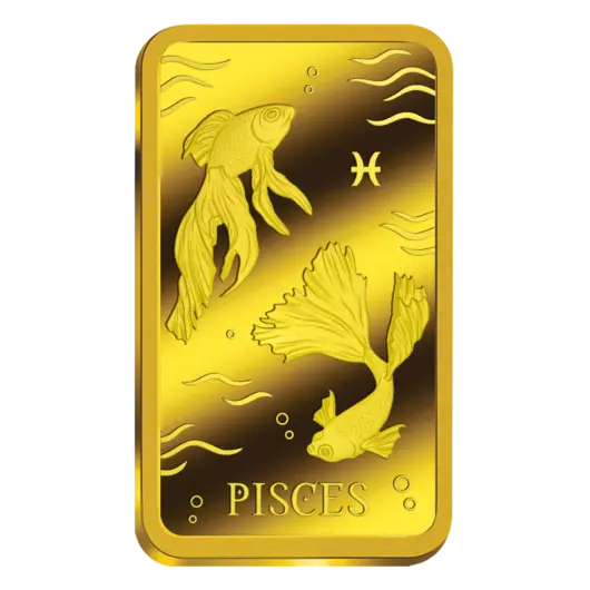Znamení Ryby 2025 pamětní cihlička z ryzího zlata Proof