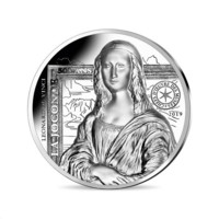 Mona Lisa stříbrná mince 1 oz Proof vysoký reliéf