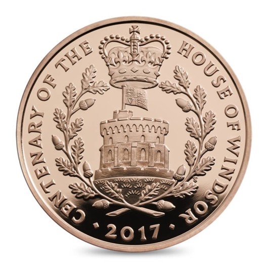 100 let rodu Windsorů zlatá pamětní mince