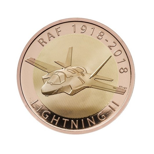 100 let RAF Lightning II zlatá mince proof