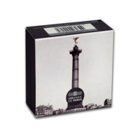Poklady Paříže - náměstí Bastily stříbrná mince proof