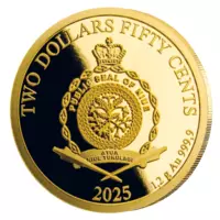 Rudolf II. - korunovace českým králem - pamětní mince z 1,2 g ryzího zlata, Proof-like