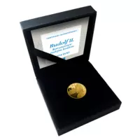 Rudolf II. - korunovace českým králem - pamětní mince z 1,2 g ryzího zlata, Proof-like
