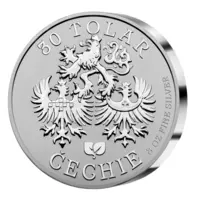 Hrad Karlštejn - exkluzivní stříbrná ražba s vysokým reliéfem, 3 oz