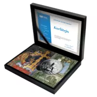 Hrad Karlštejn - exkluzivní stříbrná ražba s vysokým reliéfem, 3 oz