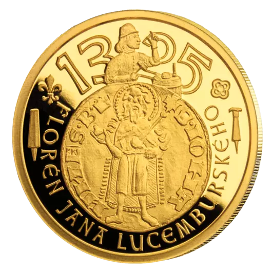 Florén Jana Lucemburského – 700 let, oficiální mince z ryzího zlata