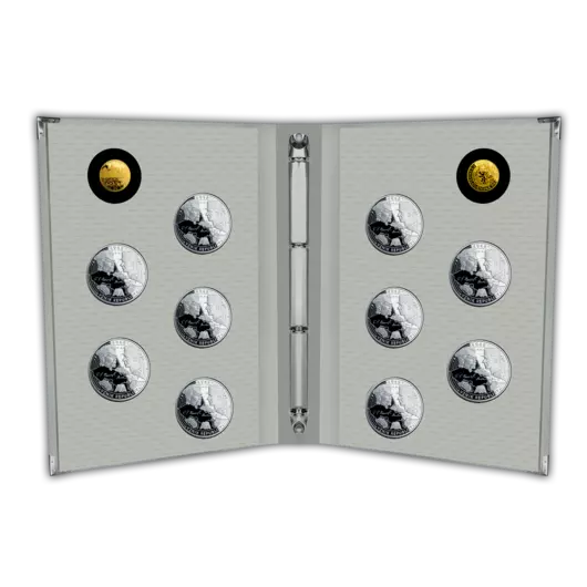 Kolek československé republiky a První československá známka - pamětní mince z ryzího zlata, 2 x 1,2