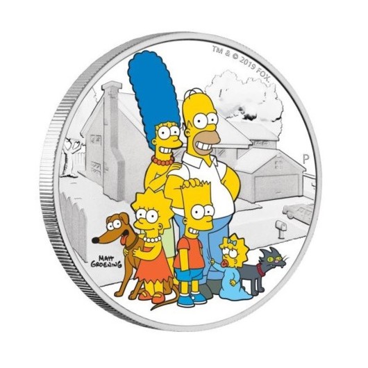 Simpsonovi stříbrná mince 2 oz Proof