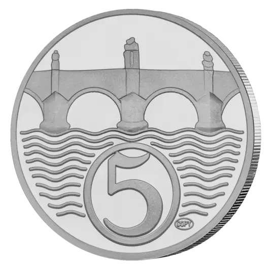 5haléř 1924  – v čistém ražebním lesku