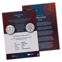 5haléř 1924 - v čistém ražebním lesku + certifikát, album, dárek