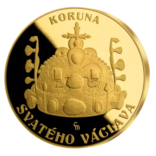 Koruna svatého Václava - pamětní mince z ryzího zlata