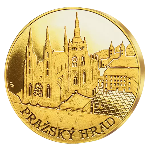 Pražský hrad - pamětní mince z ryzího zlata