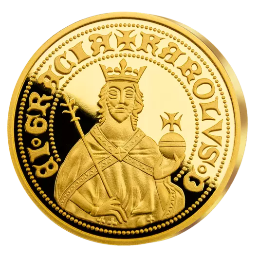 Královský dukát Karla IV. - pamětní mince z ryzího zlata