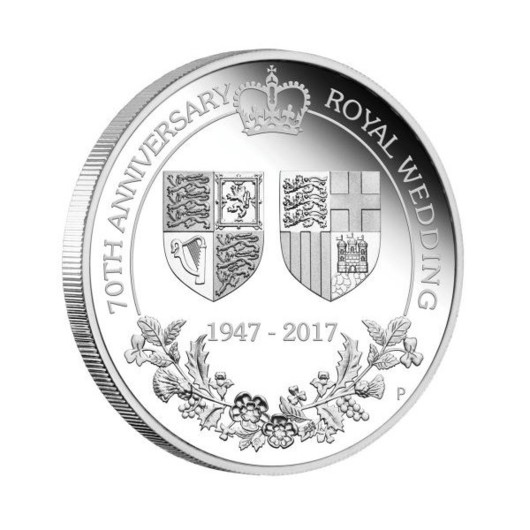 Platinová královská svatba stříbrná mince 1 oz proof