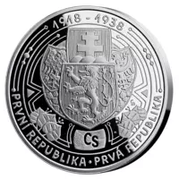 Prezident Edvard Beneš, pamětní ražba z ryzího stříbra, Proof