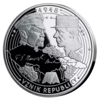 Vznik republiky 1918 - oficiální numismat z ryzího stříbra