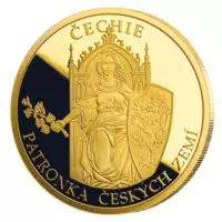Čechie, patronka českých zemí – pamětní mince z 1,2 g ryzího zlata, Proof-like.