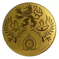 Pečeť Přemysla Otakara II. na pamětní minci z ryzího zlata