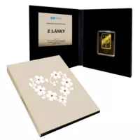 Z lásky - pamětní mince v podobě cihličky z ryzího zlata