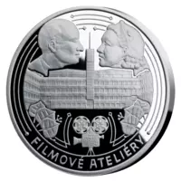 Filmové ateliéry, pamětní ražba z ryzího stříbra, Proof
