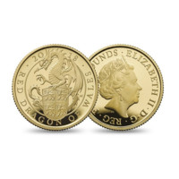 Červený drak z Walesu 1/4 oz zlatá mince proof