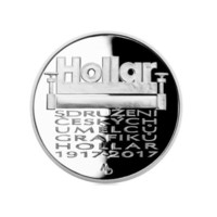 100. výročí založení Sdružení českých umělců grafiků Hollar stříbrná mince 200 Kč Proof