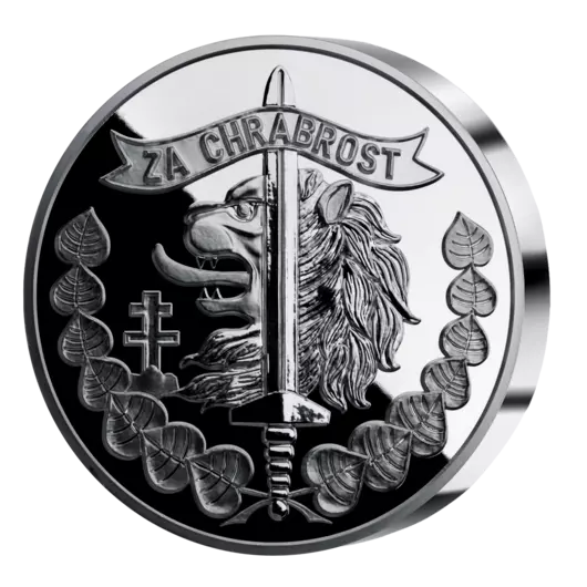 Medaile za chrabrost – pamětní mince ze 3 uncí ryzího stříbra