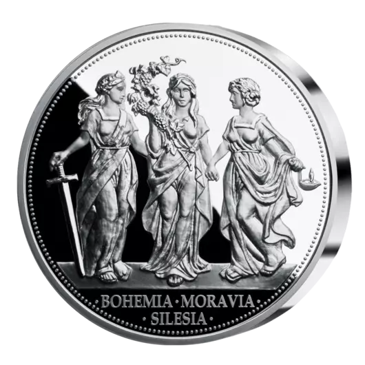 Exkluzivní stříbrná mince Bohemia - Moravia - Silesia, 500 g Proof