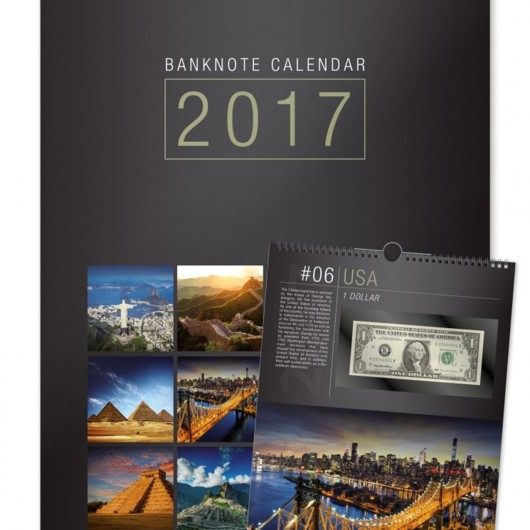 Světové bankovky - velký nástěnný kalendář 2017