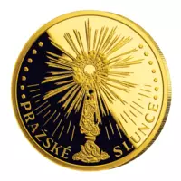 Pražské slunce - pamětní mince z 1/4 oz ryzího zlata
