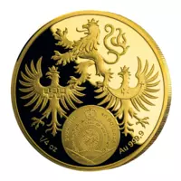 Pražské slunce - pamětní mince z 1/4 oz ryzího zlata