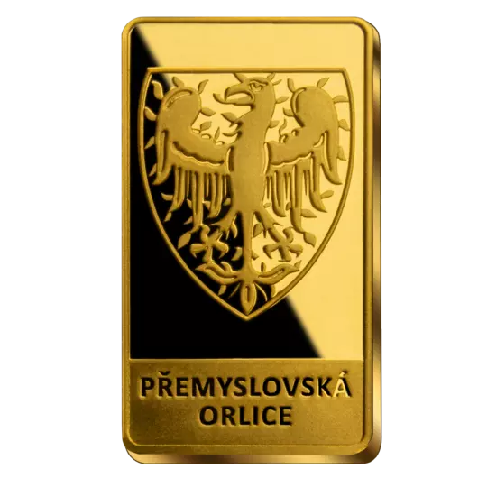Přemyslovská orlice, pamětní mince v podobě cihličky ryzího zlata