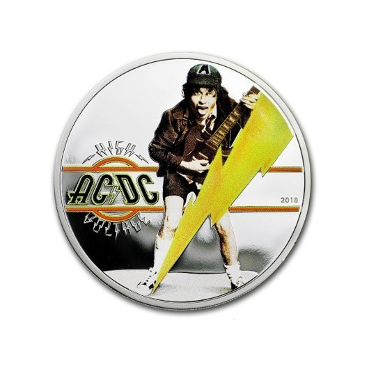 AC/DC - High Voltage stříbrná mince 1/2 Oz Proof