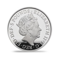 Čtyři generace britské královské rodiny stříbrná mince proof piedfort