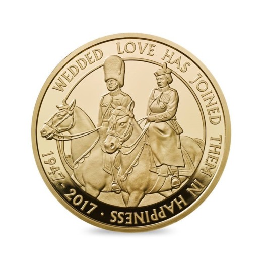 Platinová královská svatba zlatá mince proof Velká Británie