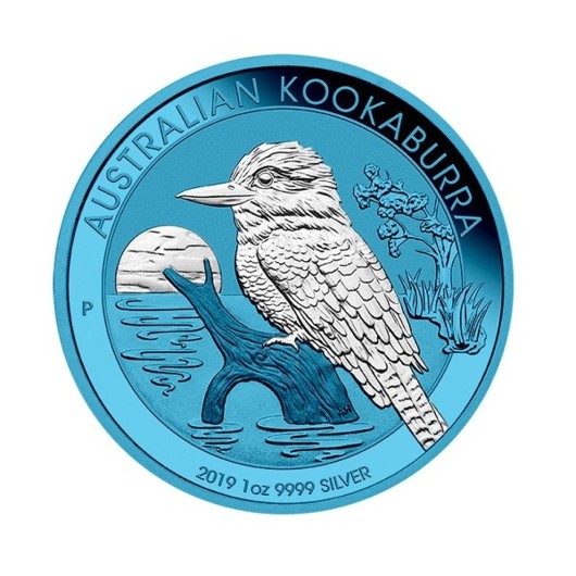 Australská Kookabura 2019 stříbrná mince 1 oz Space Blue