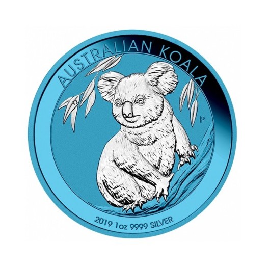 Australská Koala 2019 stříbrná mince 1 oz Space Blue