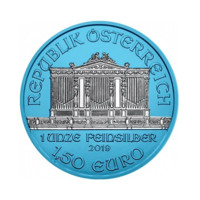 Wiener Philharmoniker 2019 stříbrná mince 1 oz Space Blue