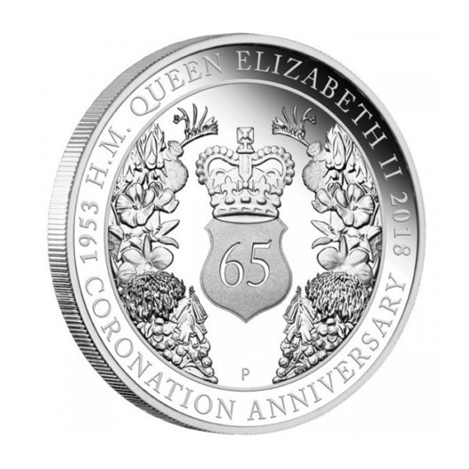 Kolekce - 65. výročí korunovace Alžběty II. stříbrná mince proof