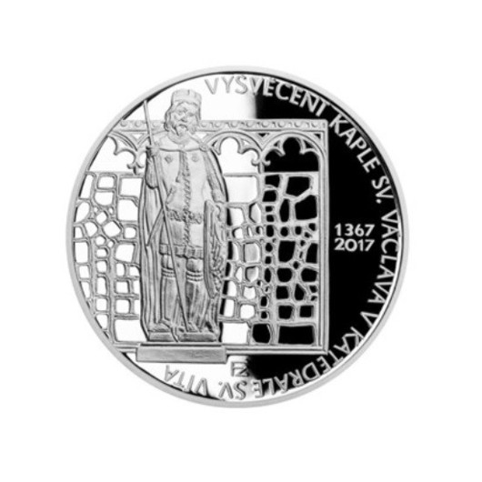 650. výročí vysvěcení kaple sv. Václava v katedrále sv. Víta  stříbrná mince Proof