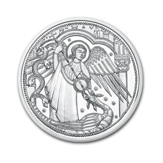 Michael – Anděl ochranitel stříbrná mince ve sběratelském blisteru