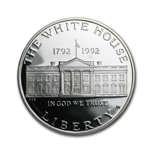 Americký dolar 1992 Bílý dům stříbrná mince proof