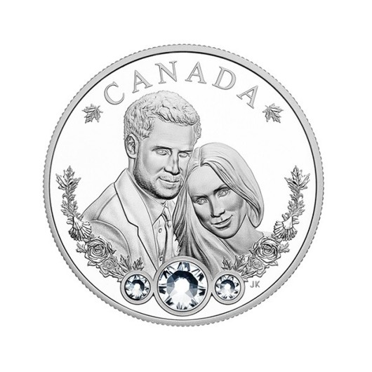 Svatba prince Harryho a Meghan Markle stříbrná mince 1 oz proof