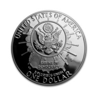 Americký dolar 1991 Mount Rushmore stříbrná mince proof