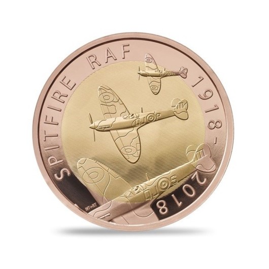 100 let RAF Spitfire zlatá mince proof