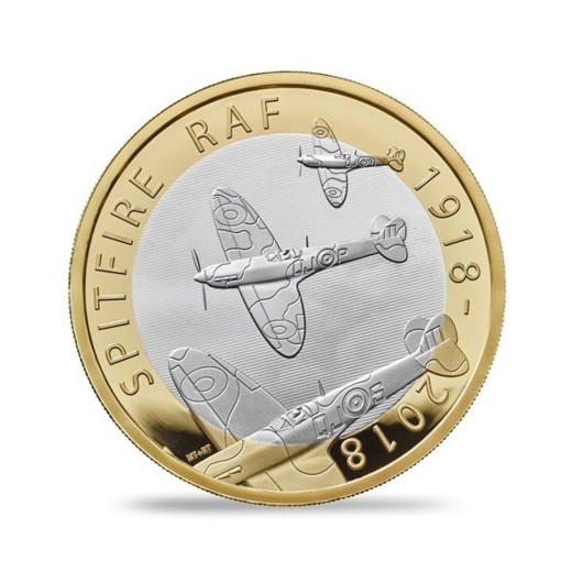 100 let RAF Spitfire stříbrná mince proof