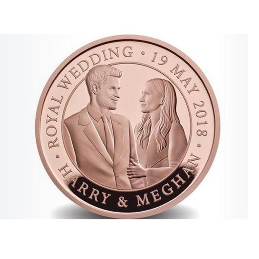 Královská svatba 2018 - Harry a Meghan zlatá mince proof