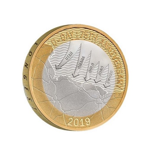 Velká Británie - 75. výročí Den D stříbrná mince Proof