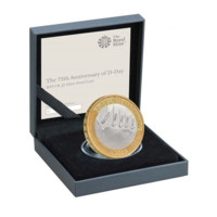 Velká Británie - 75. výročí Den D stříbrná mince Proof